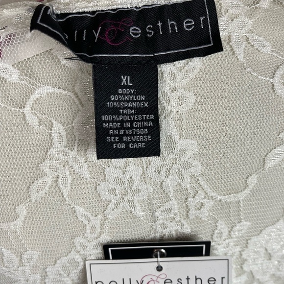 White Lace Kimono Duster Cardigan Coverup - Picture 9 of 9